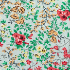 Louche Merle Flower Show Print V Neck Short Sleeve Tea Dress Green