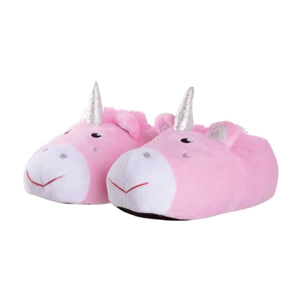 Childrens Novelty Pink Unicorn Plush Slippers (4 Sizes)