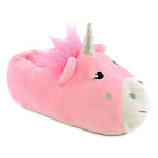 Childrens Novelty Pink Unicorn Plush Slippers (4 Sizes)