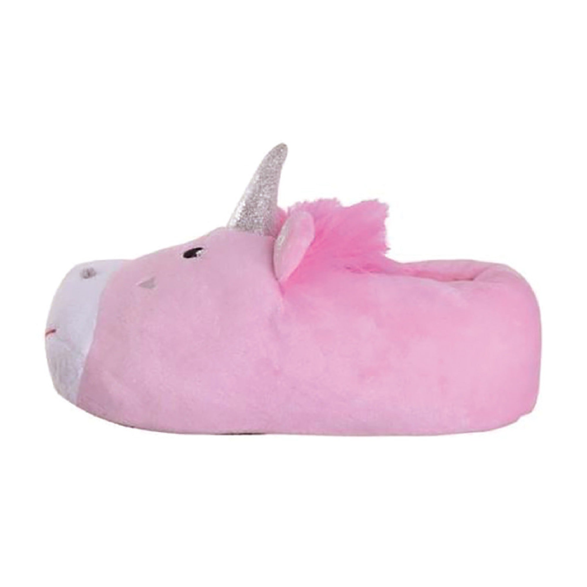 Childrens Novelty Pink Unicorn Plush Slippers (4 Sizes)