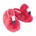 Ladies Novelty Pink Plush Flamingo Slippers (3 Sizes)