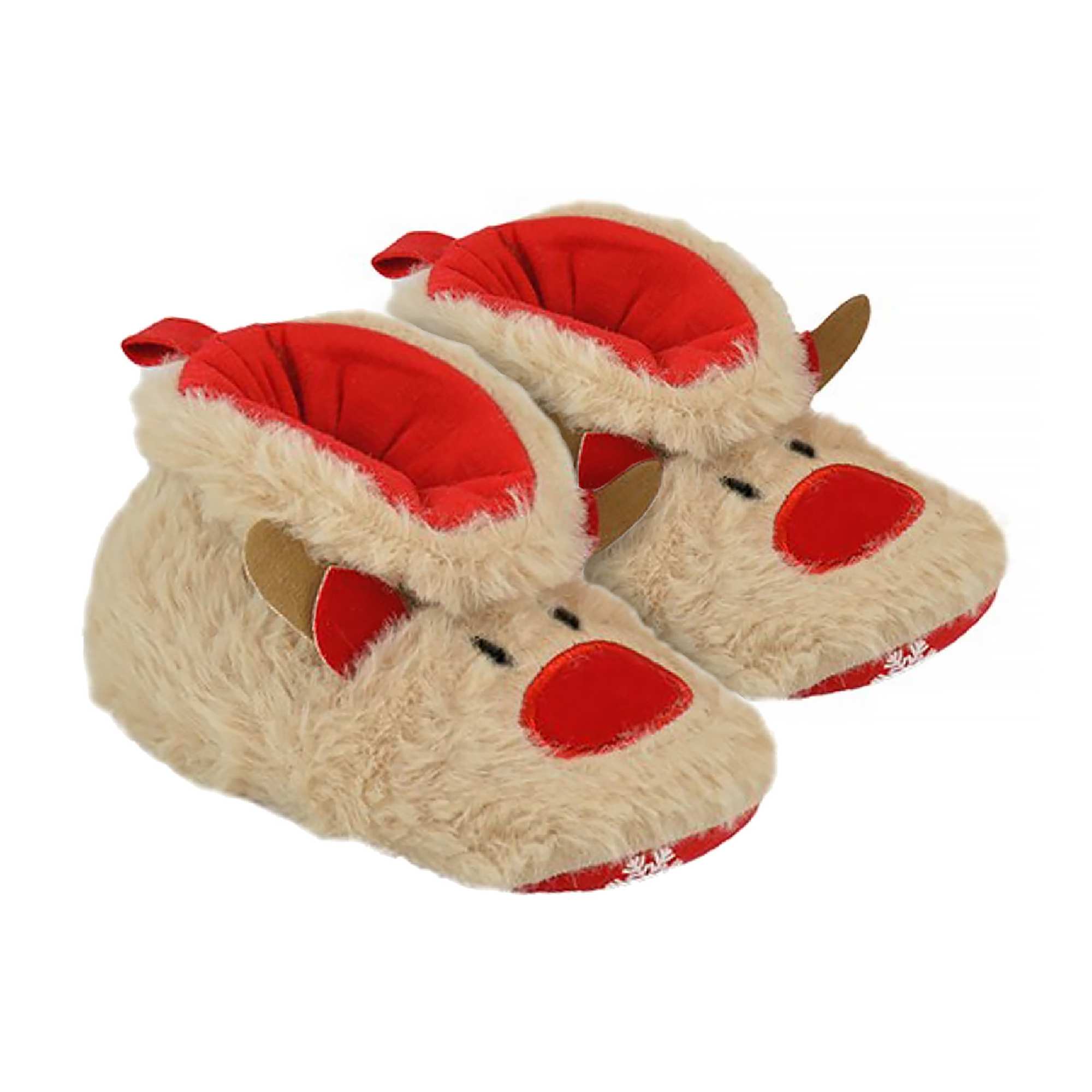 Baby Plush Christmas Elf & Reindeer Slippers for Winter