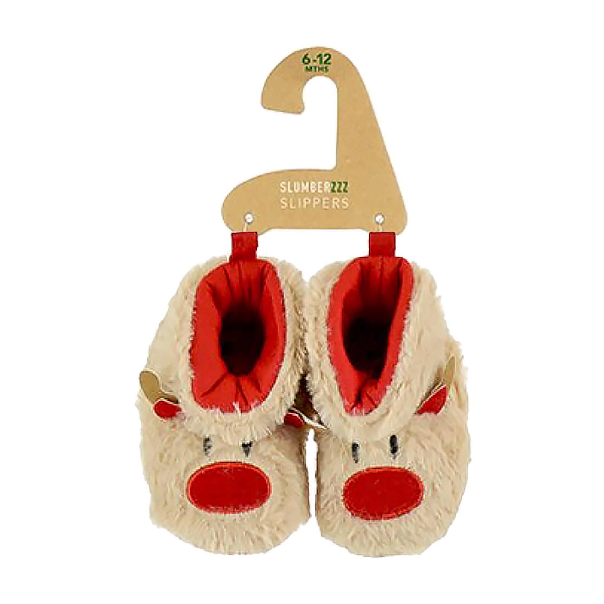 Baby Plush Christmas Elf & Reindeer Slippers for Winter