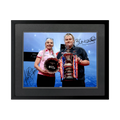 Fallon Sherrock & Beau Greaves Signed 16x12 Image Deluxe Mount Frame