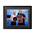 Fallon Sherrock & Beau Greaves Signed 16x12 Image Deluxe Mount Frame