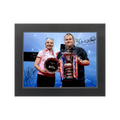Fallon Sherrock & Beau Greaves Signed 16x12 Image Deluxe Mount