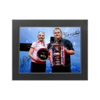 Fallon Sherrock & Beau Greaves Signed 16x12 Image Deluxe Mount