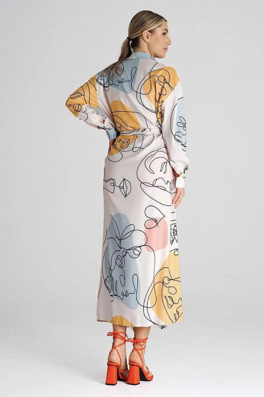 Figl Maxi Shirt Daydress with Collar