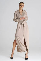 Figl Maxi Shirt Daydress with Collar