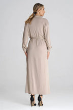 Figl Maxi Shirt Daydress with Collar