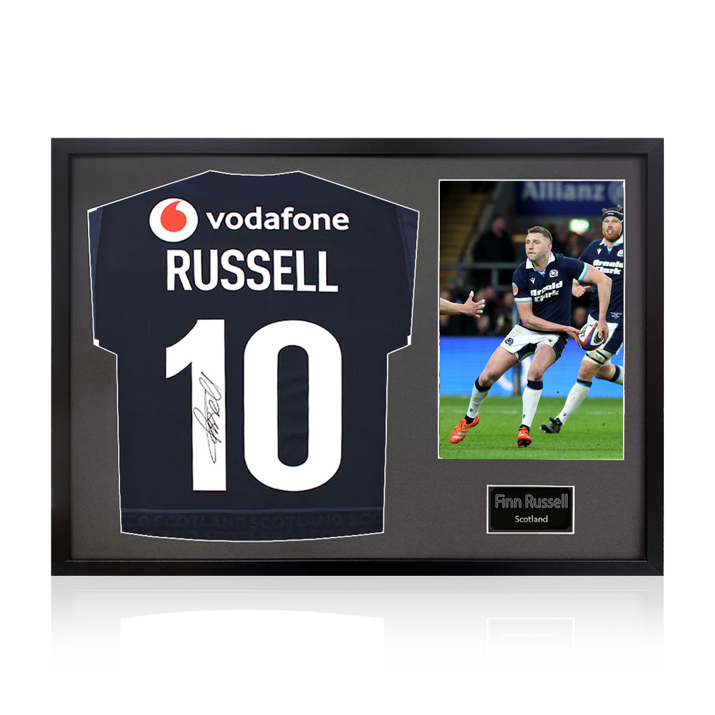 Finn Russell Signed Scotland 2025 Shirt Classic Frame