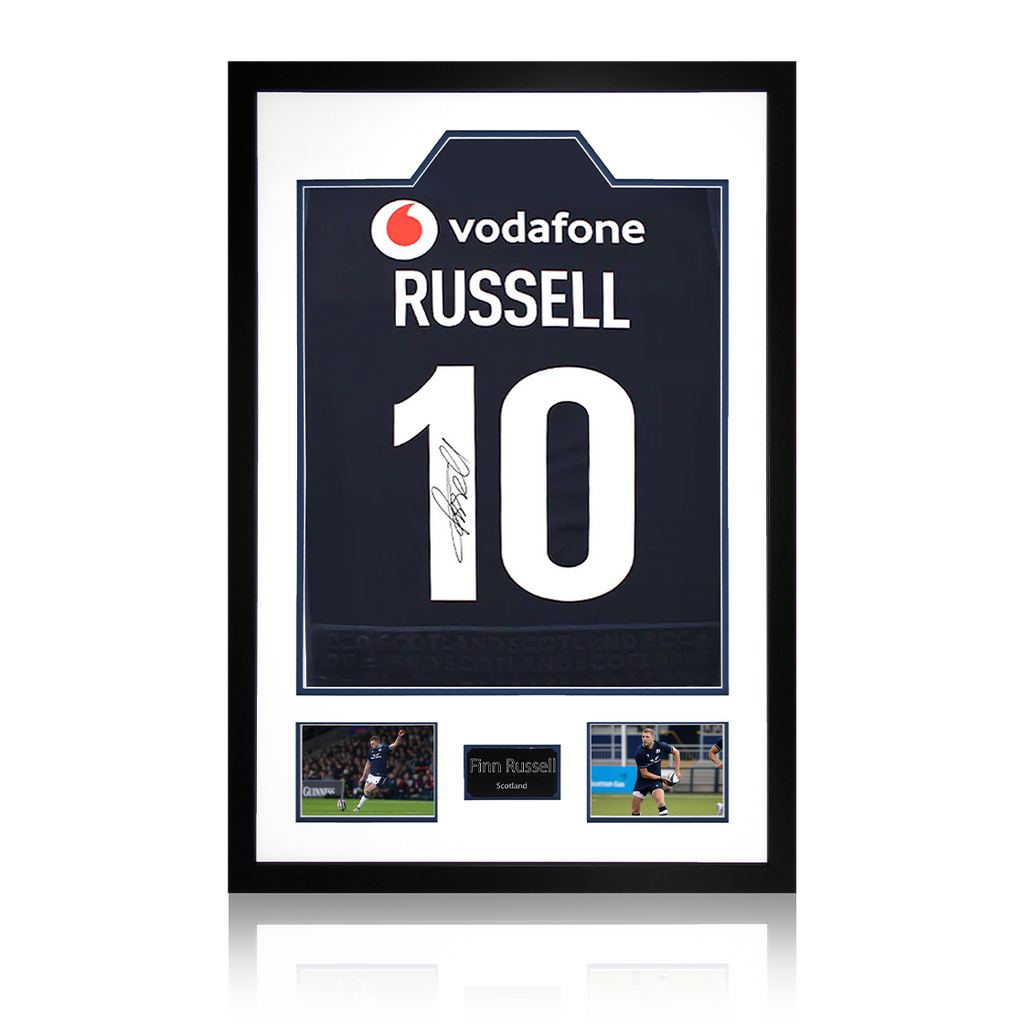 Finn Russell Signed Scotland 2025 Shirt Premium Frame