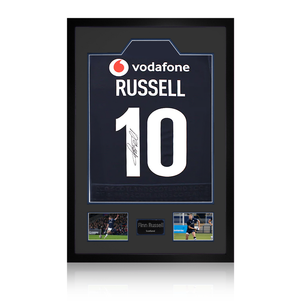 Finn Russell Signed Scotland 2025 Shirt Premium Frame