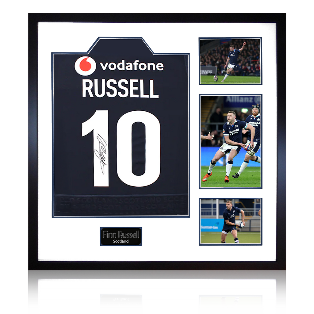 Finn Russell Signed Scotland 2025 Shirt Elite Frame