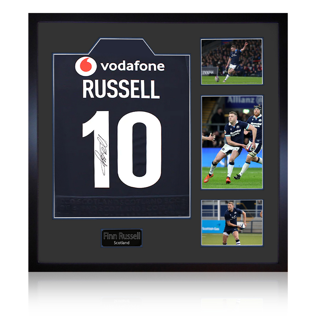 Finn Russell Signed Scotland 2025 Shirt Elite Frame