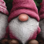 Pink Christmas Gonks - Fleece Blanket 150cm X 150cm