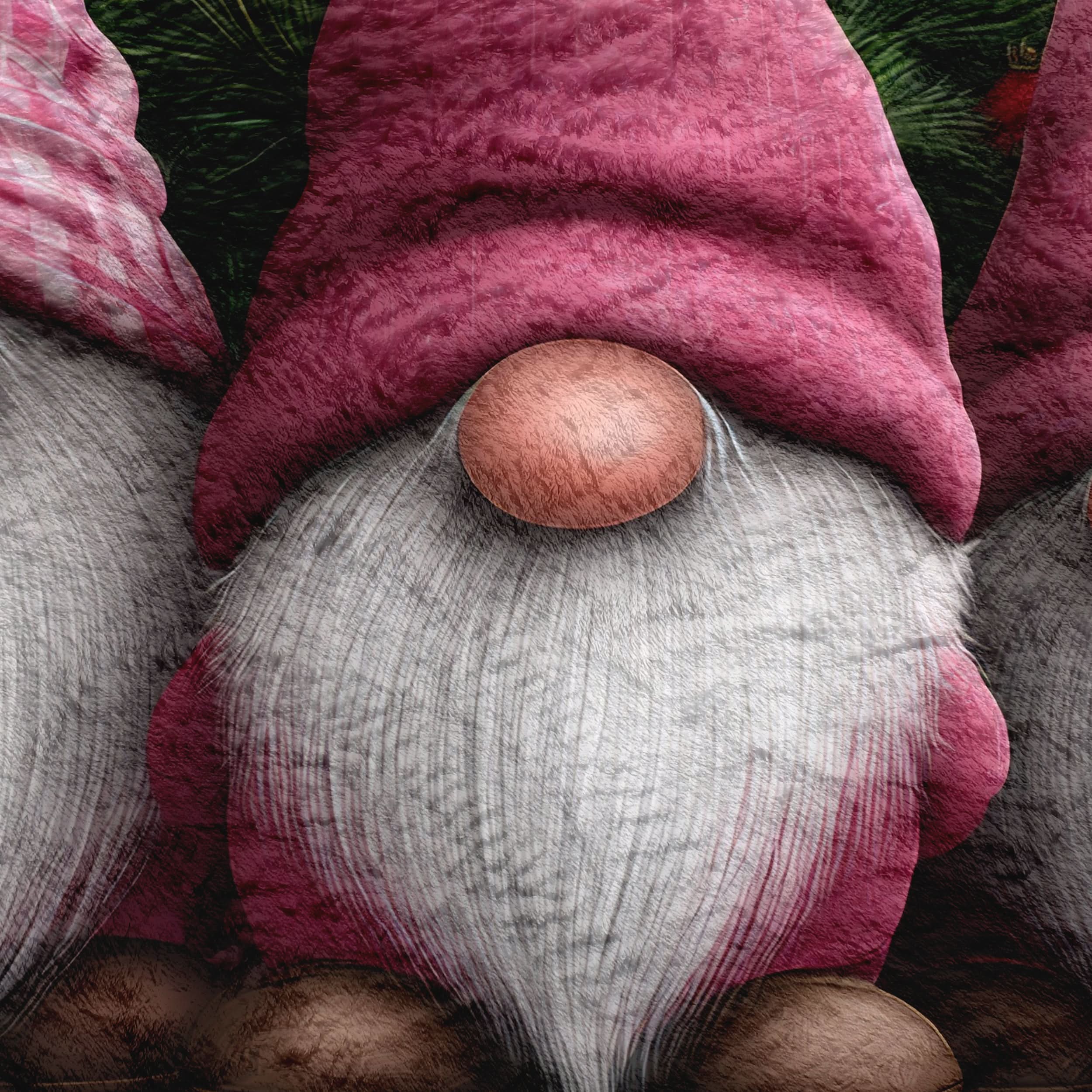 Pink Christmas Gonks - Fleece Blanket 150cm X 150cm