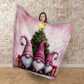 Pink Christmas Gonks - Fleece Blanket 150cm X 150cm