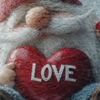 Christmas Gonk Love Heart - Fleece Blanket 150cm X 150cm