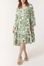 Floral Damask Dress | One Size 8–16/18