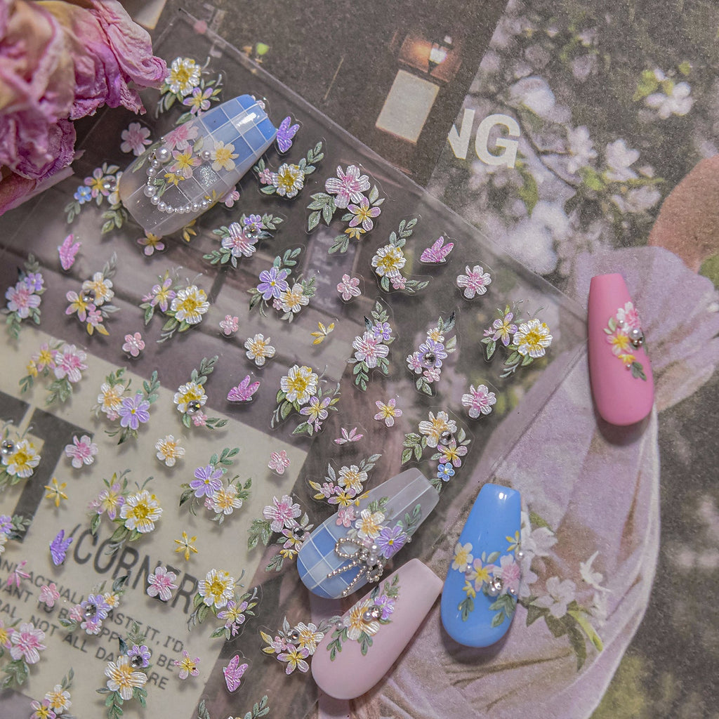 Hello Claws | Flower Diamond Nail Deco Sticker