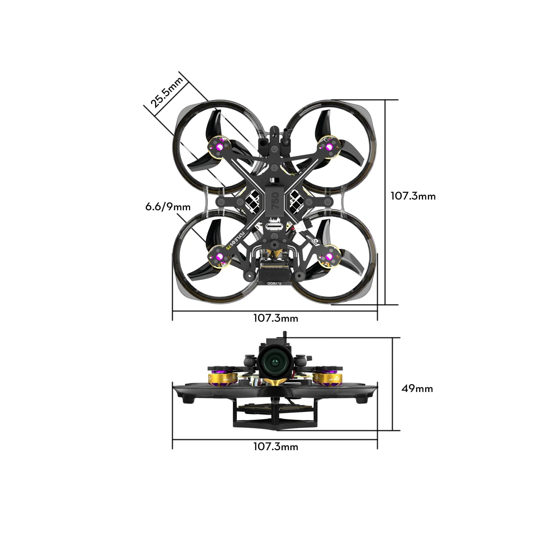 Flylens 75 DJI O4 Wide 2S Whoop FPV Drone