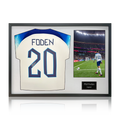 Phil Foden Signed England Shirt Classic Frame