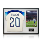 Phil Foden Signed England Shirt Classic Frame