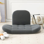 Folding Floor Game Chair with Adjustable Backrest for Adults-Grey