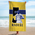 Leeds Radebe 5 - Football Legends - Beach Towel - 150cm x 75cm