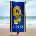 Leeds Viduka 9 - Football Legends - Beach Towel - 150cm x 75cm