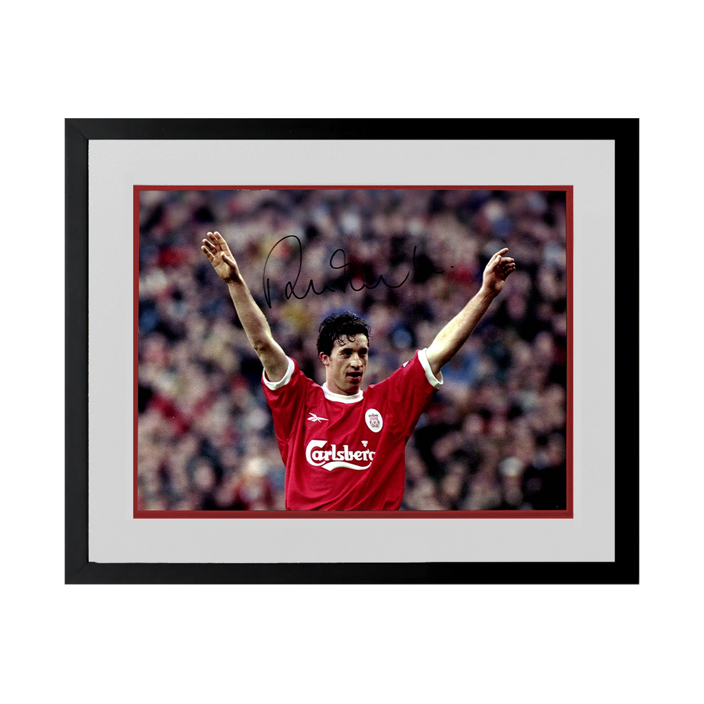Robbie Fowler Signed Liverpool 16x12 Image Deluxe Mount Frame