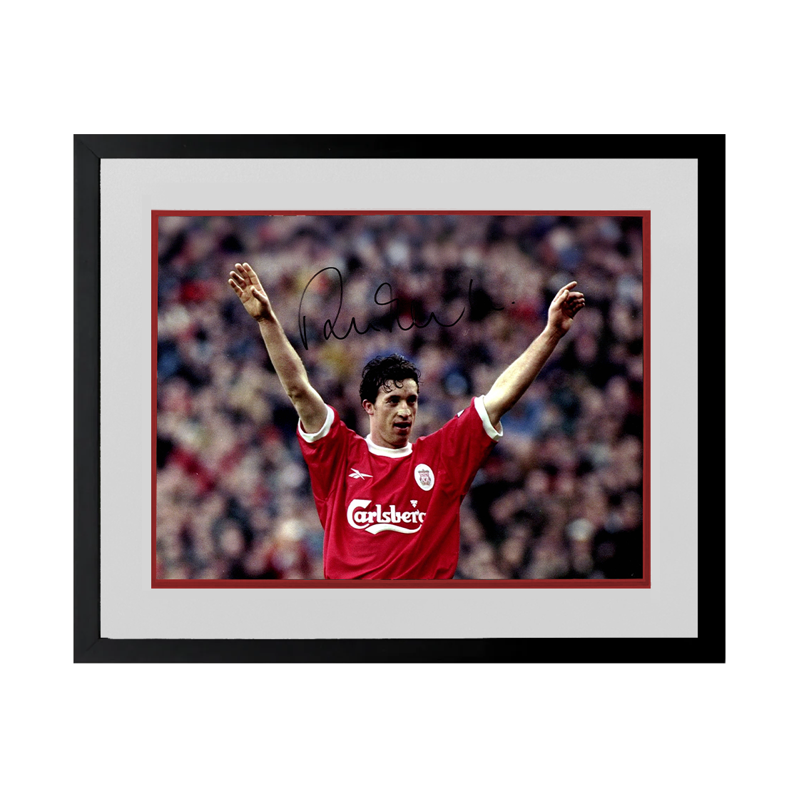 Robbie Fowler Signed Liverpool 16x12 Image Deluxe Mount Frame