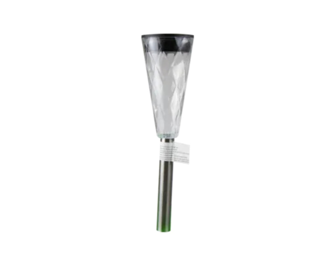 Crystal effect solar light post