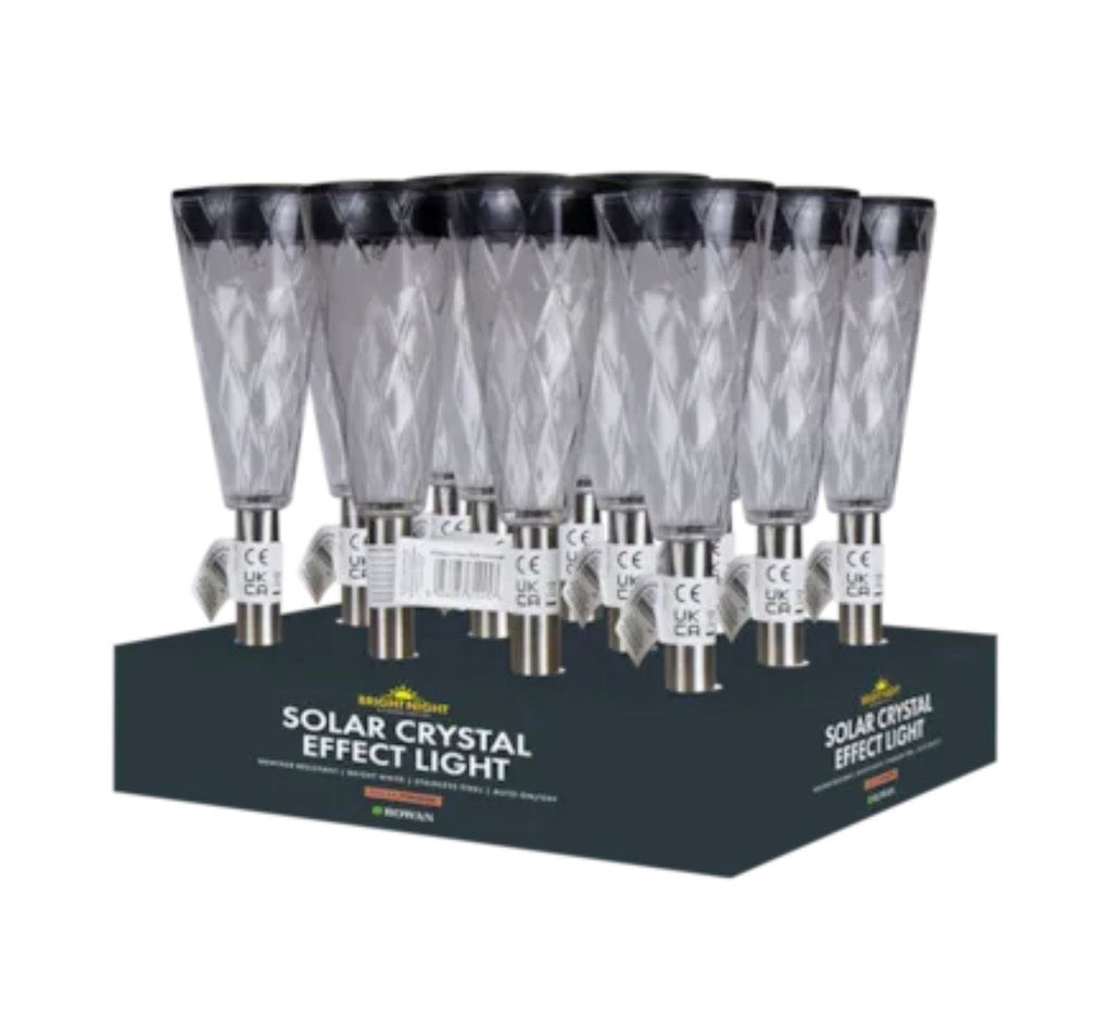 Crystal effect solar light post