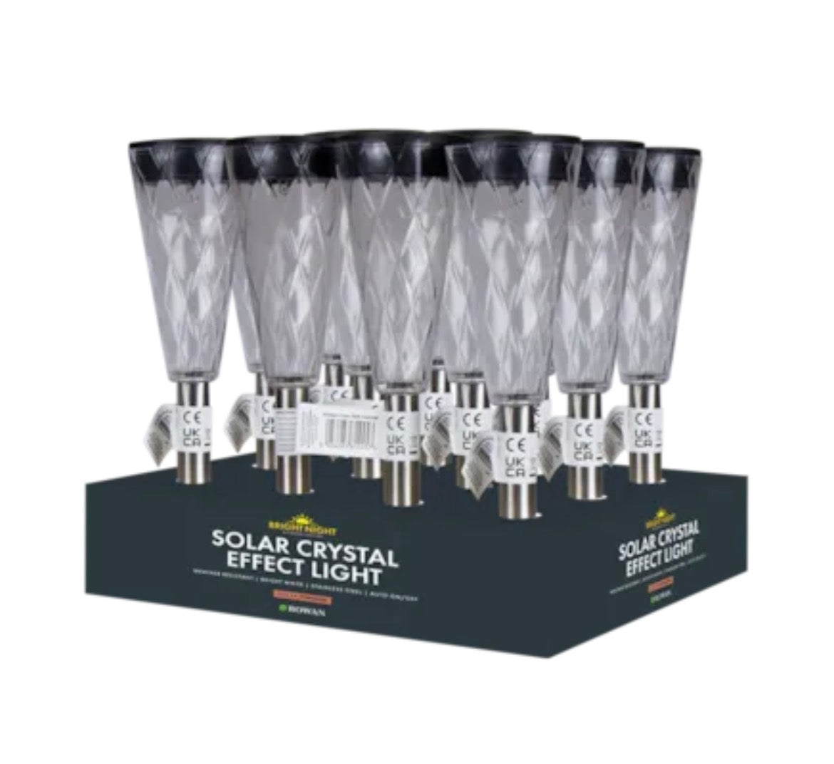 Crystal effect solar light post