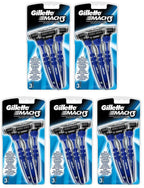 5 x Gillette Mach3 MenS Disposable Razors  3 Pack