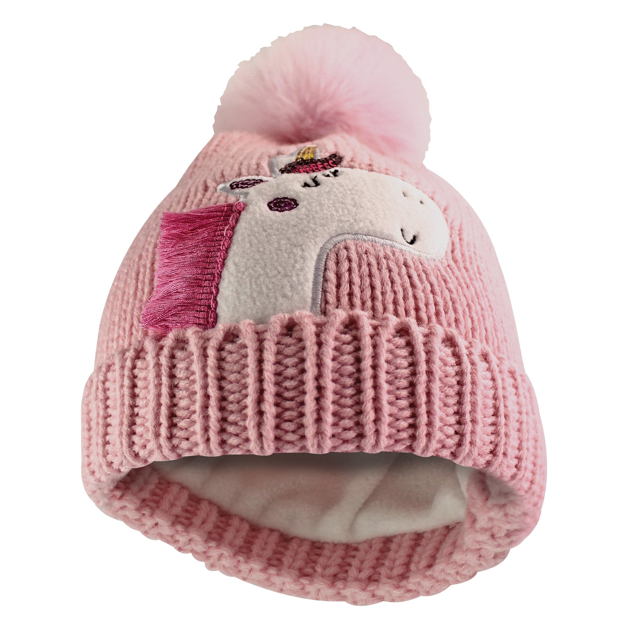 Kids Unicorn Beanie Hat with Pom Pom | Boys & Girls Winter Hat with Bobble