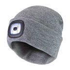 Ladies Led Beanie Hat | Knitted Rechargeable Beanie with Headlamp