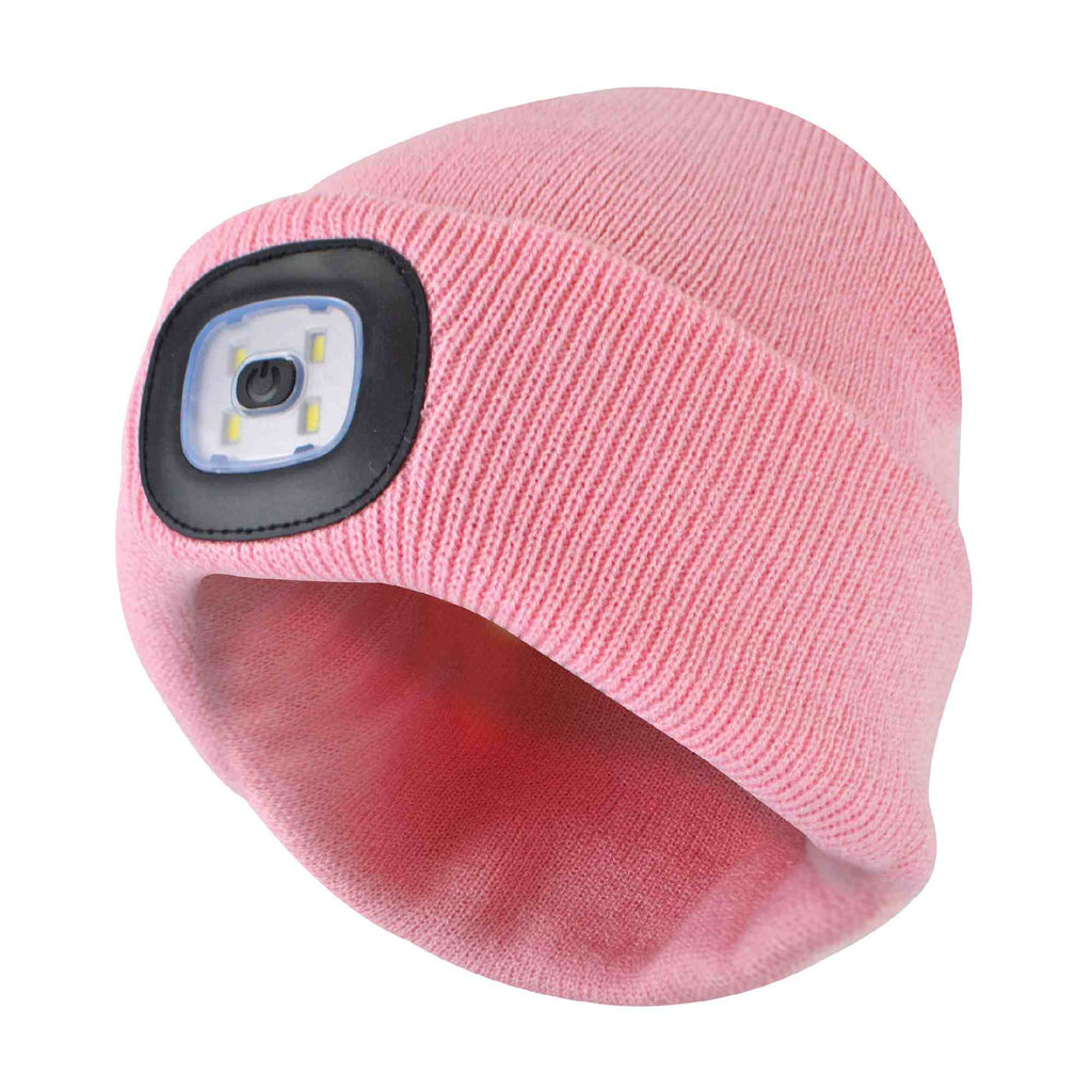 Ladies Led Beanie Hat | Knitted Rechargeable Beanie with Headlamp