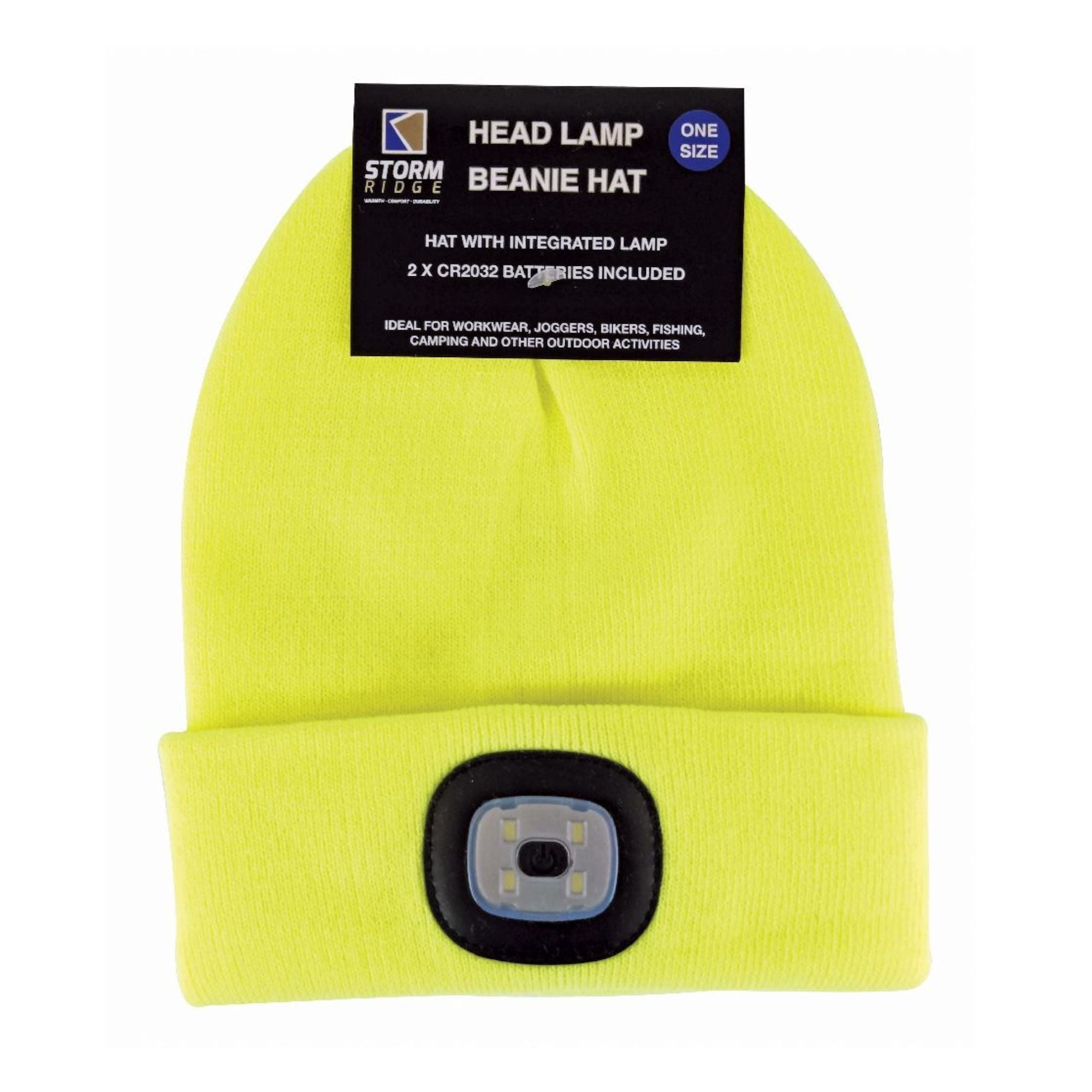 Ladies & Mens Winter Knit Beanie Hat with LED Light Torch