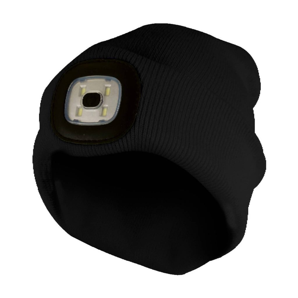 Ladies & Mens Winter Knit Beanie Hat with LED Light Torch