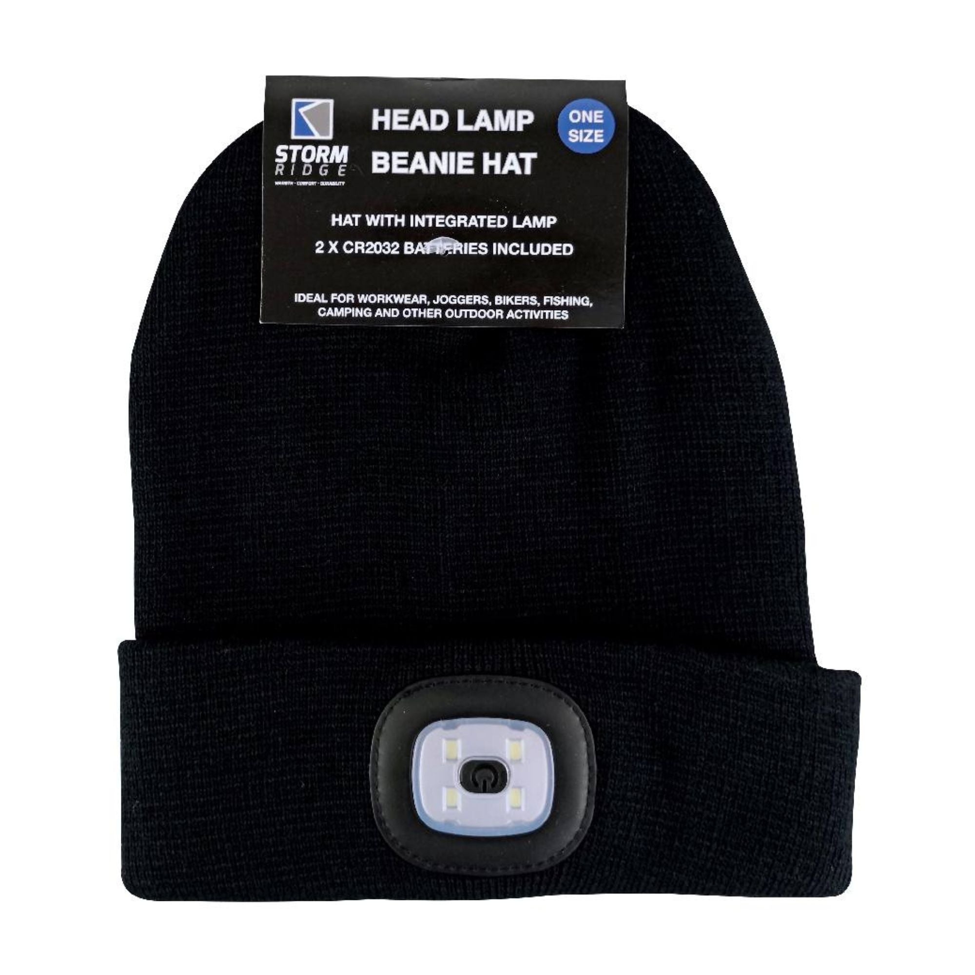 Ladies & Mens Winter Knit Beanie Hat with LED Light Torch