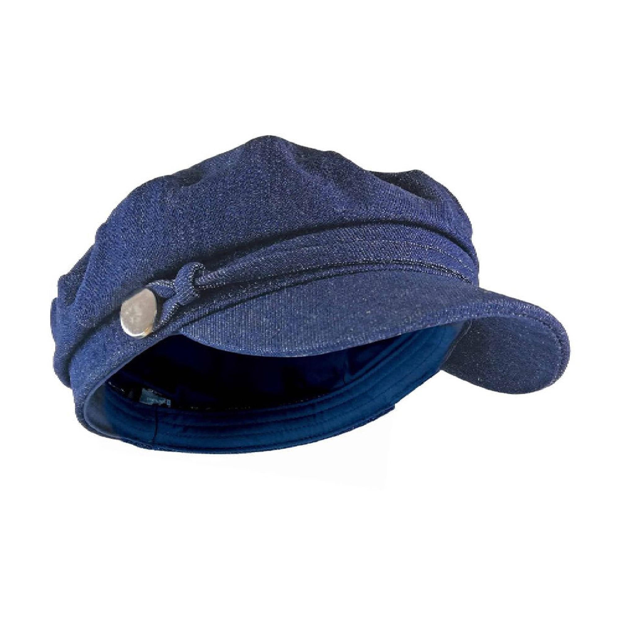 Ladies Cotton Peaked Denim Baker Boy Hat