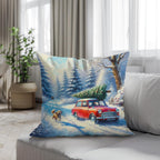 Christmas Journey Home Cotton Cushion