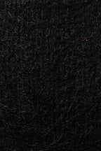 Guila Eyelash Rib Long Sleeve Midi Dress - Black