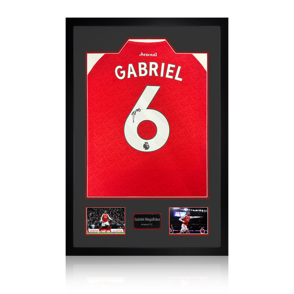 Gabriel Magalhães Signed Arsenal 25/26 Shirt Premium Frame