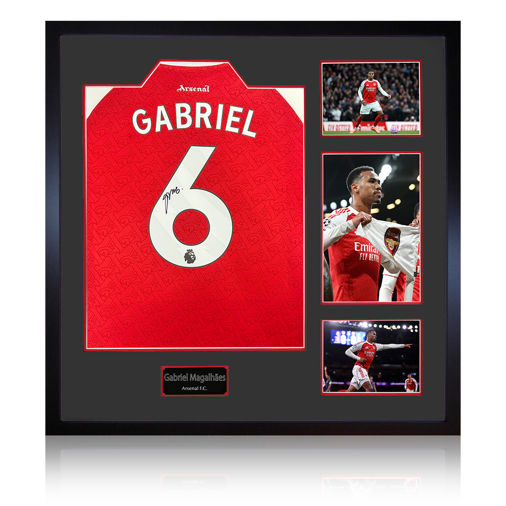 Gabriel Magalhães Signed Arsenal 25/26 Shirt Elite Frame