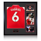 Gabriel Magalhães Signed Arsenal 25/26 Shirt Elite Frame