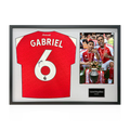 Gabriel Magalhães Signed Arsenal Champions Shirt Classic Frame
